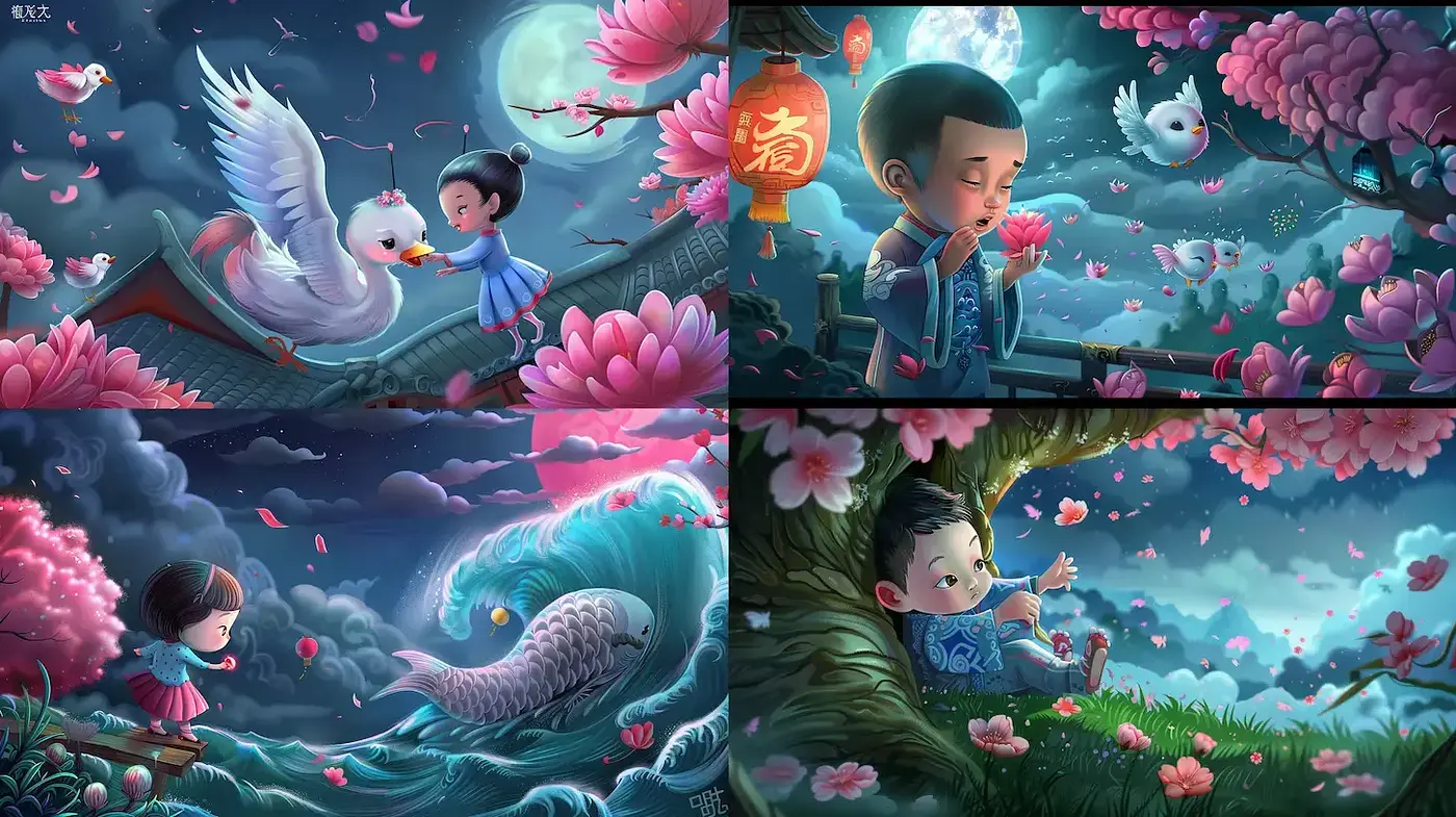 Enchanting Whimsical Aesthetic with Playful Elements - Midjourney sref style