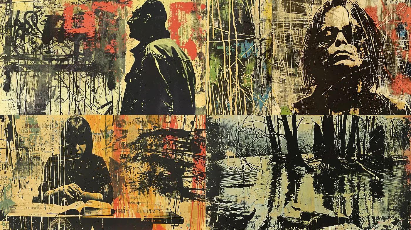 Grunge-Inspired Abstract Expressionism Fusion - Midjourney sref style