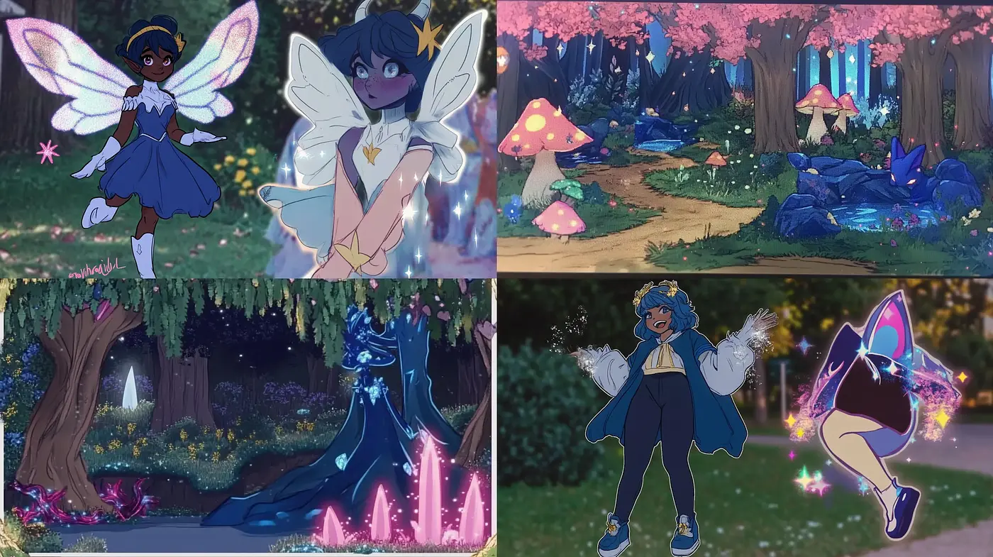 Enchanted Whimsy in Twilight Hues: A Consistent Fantastical Anime-Inspired Expression - Midjourney sref style