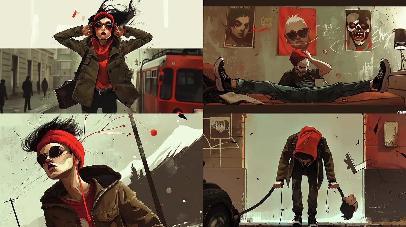 Urban Grit with a Stylized Comic Book Influence - Midjourney sref style