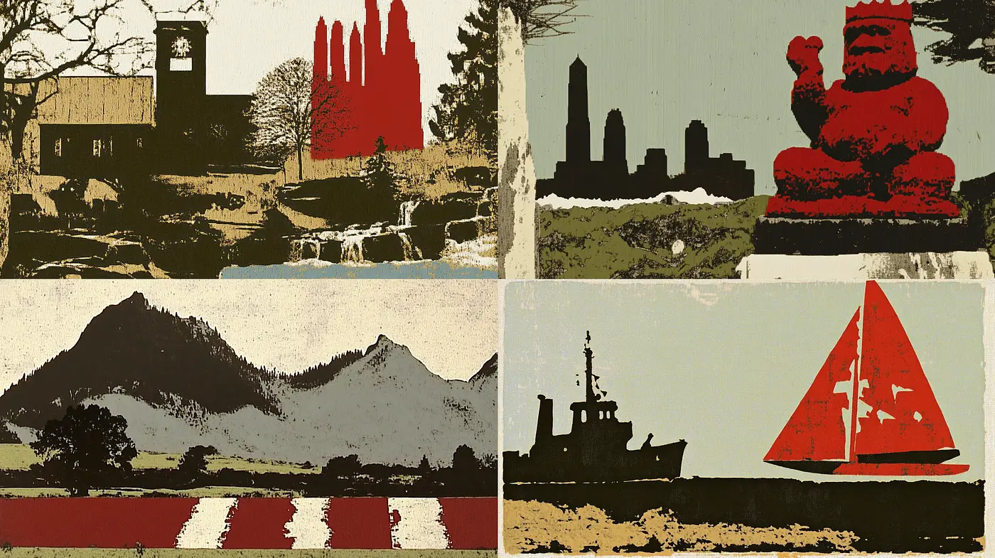 Consistent Vintage Silhouette Art with Modernist Overtones - Midjourney sref style