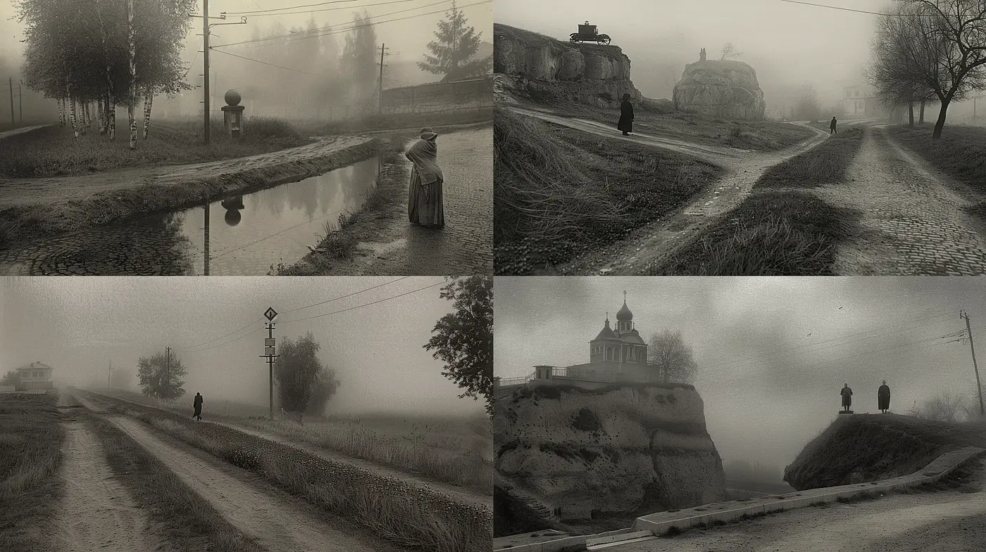 Misty Monochrome Homage to Eastern European Cinema - Midjourney sref style