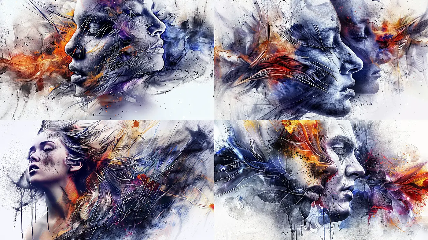 Dynamic Brushstroke Portraits with Abstract Expressionist Influence - Midjourney sref style