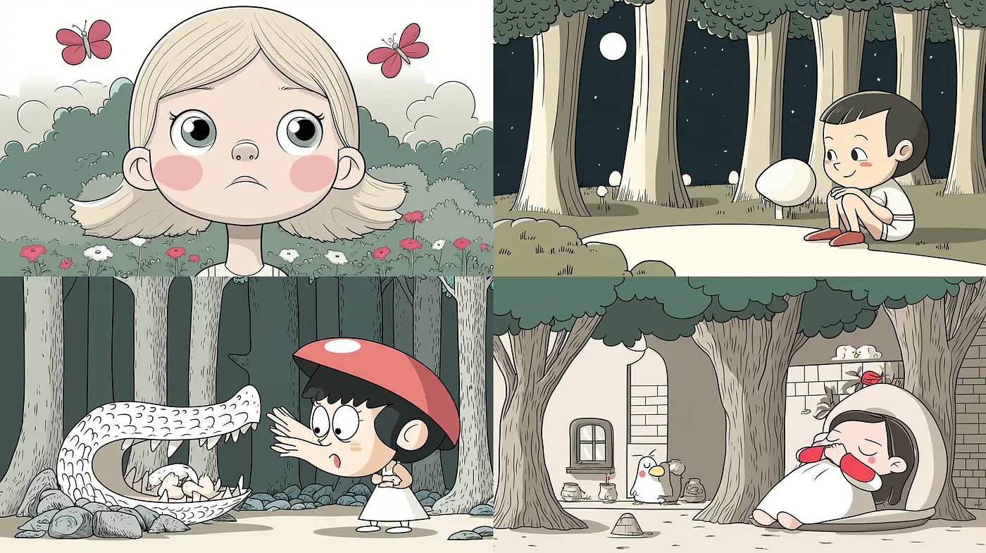 Whimsical Storybook Illustration Harmony - Midjourney sref style