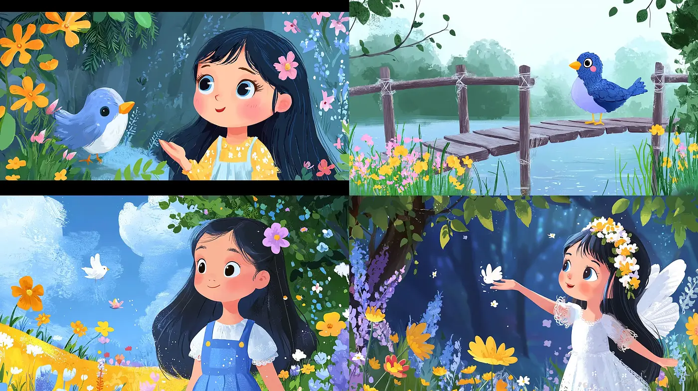 Enchanted Garden Whimsy: An Homage to Storybook Nostalgia - Midjourney sref style
