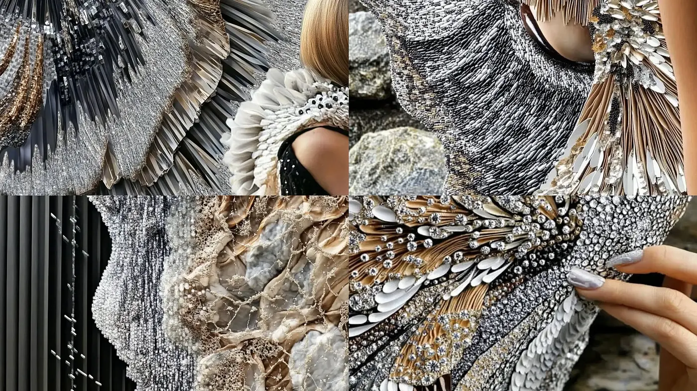 Textured Harmony in Monochrome and Earth Tones - Midjourney sref style