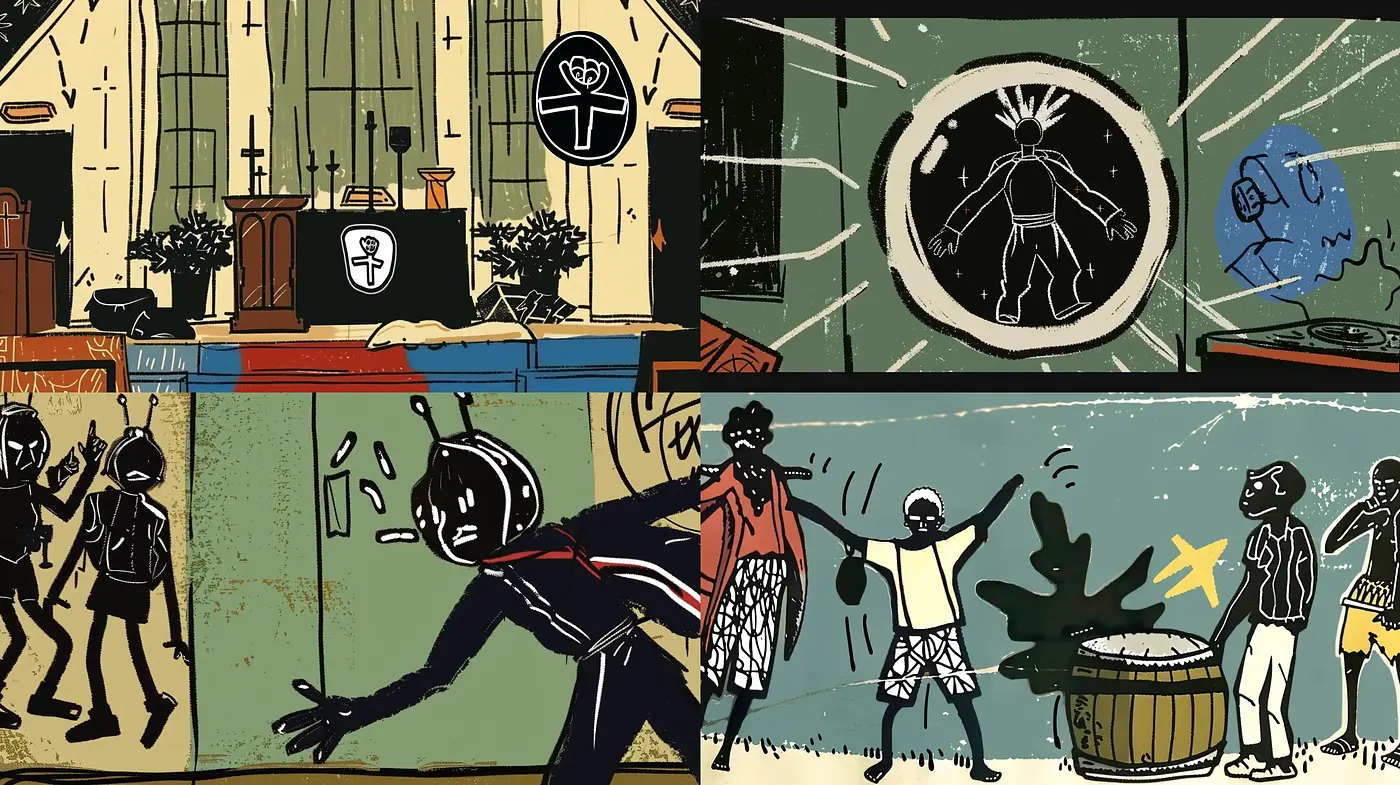 Stylized Comic Book Illustration with Expressive Ink Work and Vignette Framing - Midjourney sref style