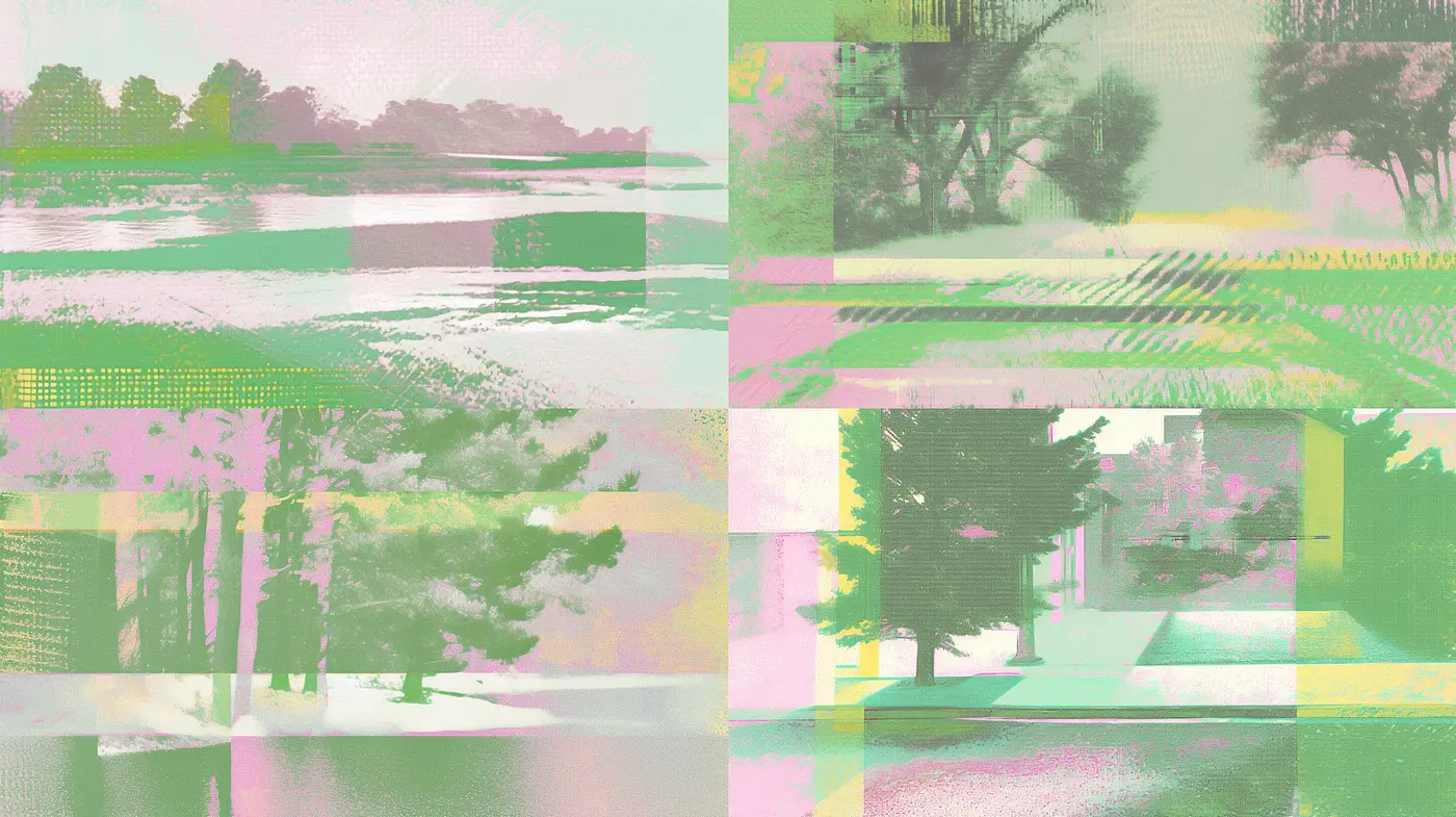 Pastel Dreamscape: A Harmonized Blend of Textured Serenity and Synthetic Overlays - Midjourney sref style