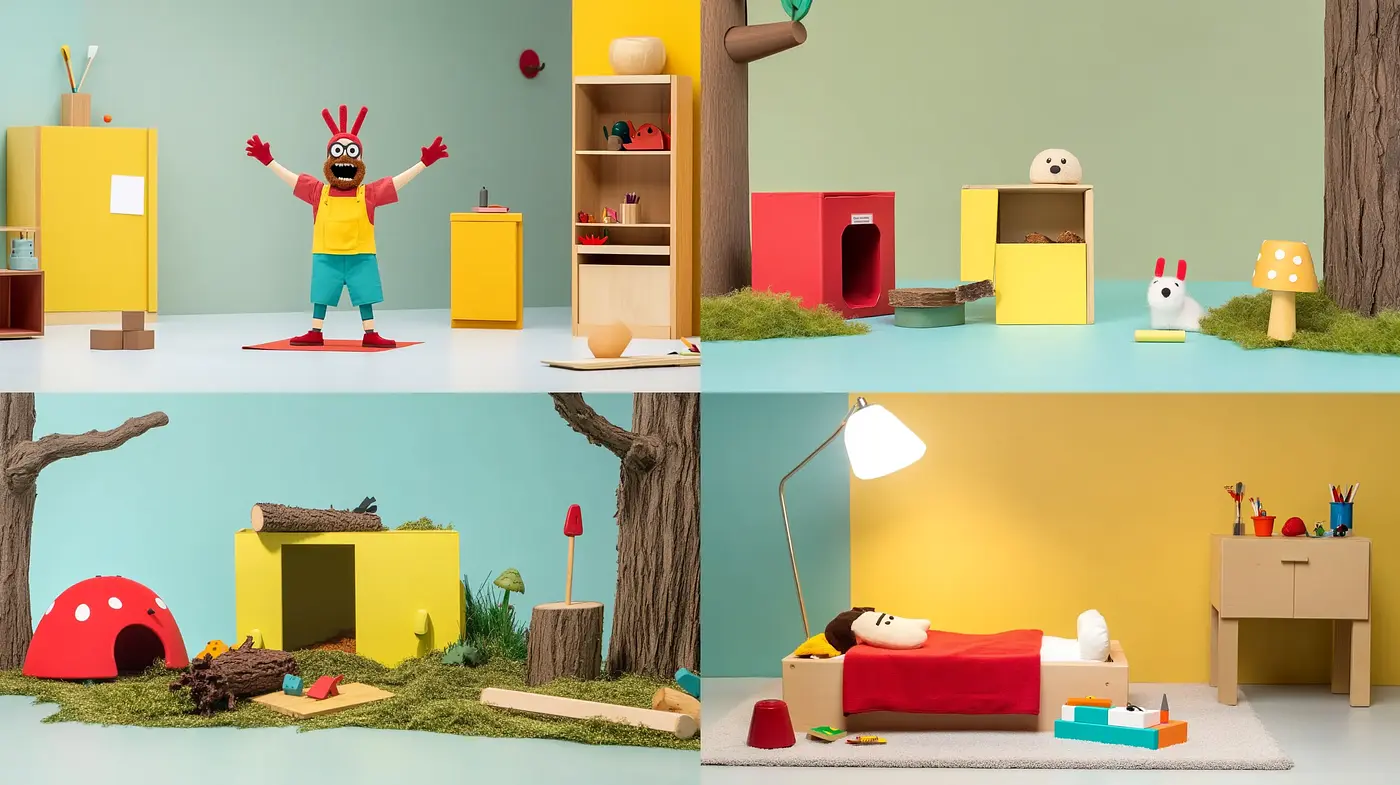 Bright and Playful Miniature Diorama Imagery - Midjourney sref style