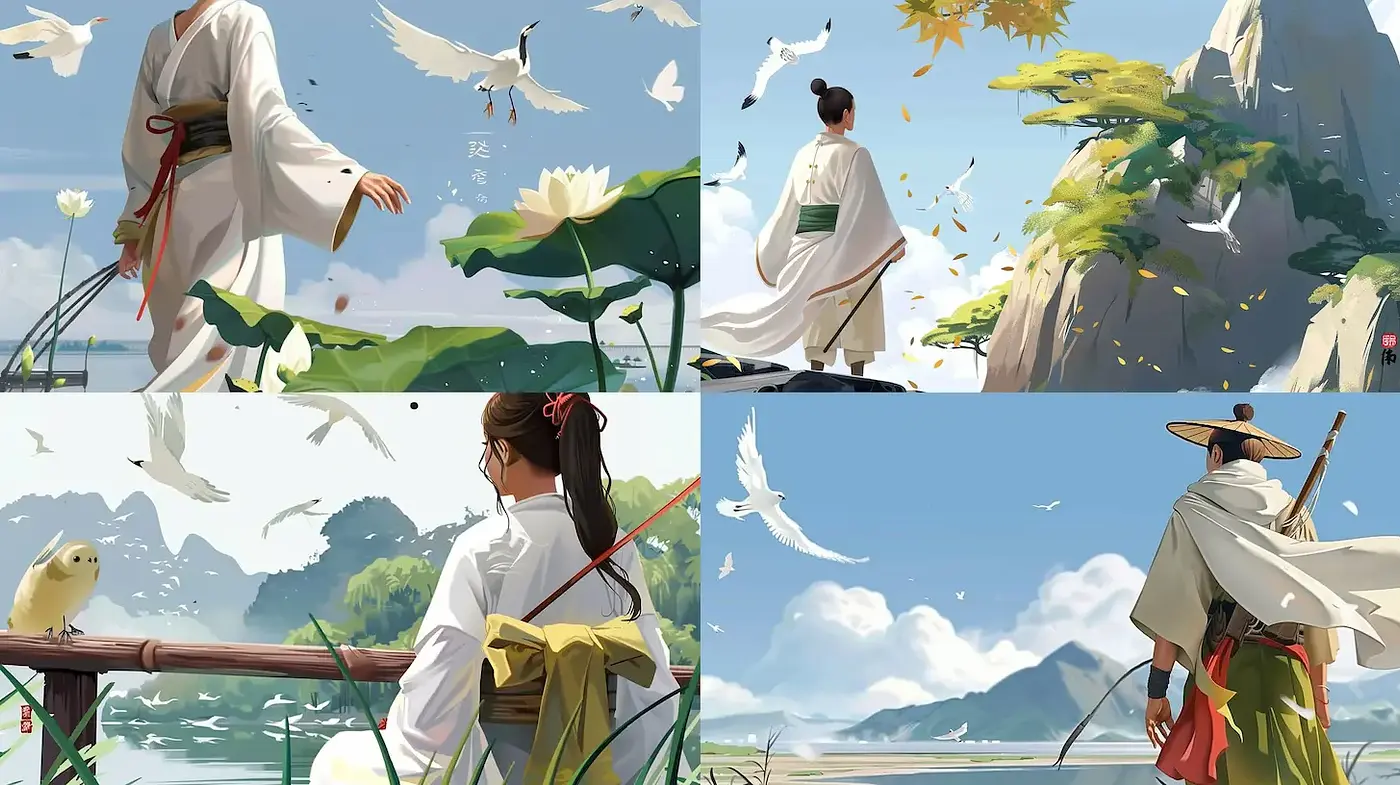 Serene and Ethereal Harmony in Nature-Inspired Artistic Style - Midjourney sref style
