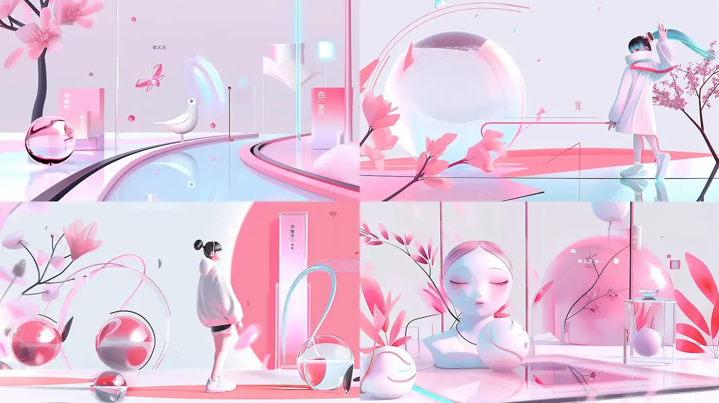 Serene and Ethereal Urban Aesthetics with Soft Color Gradients - Midjourney sref style