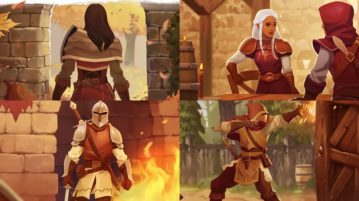 Warm and Radiant Fantasy Illustration Aesthetic - Midjourney sref style