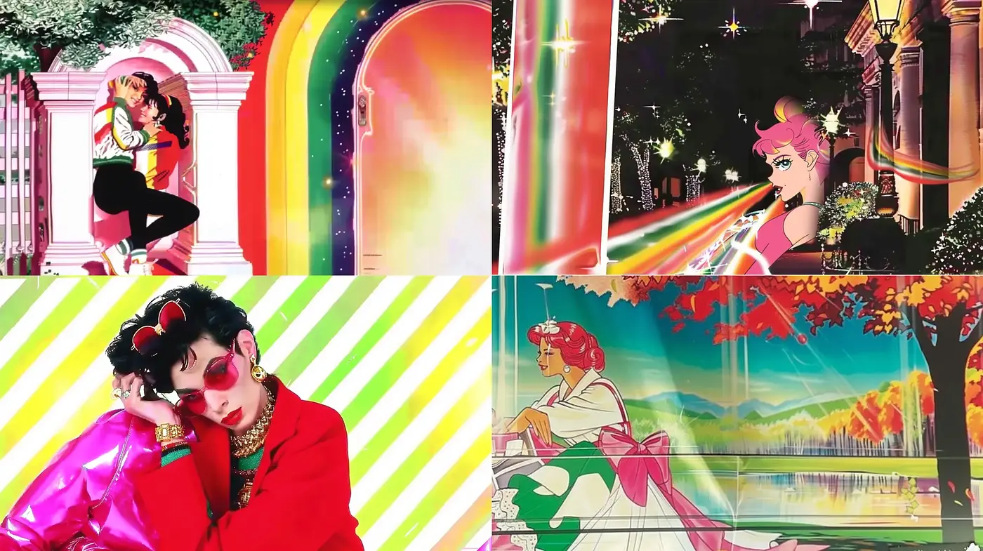Retro Futuristic Radiance with Vibrant Anime Undertones - Midjourney sref style