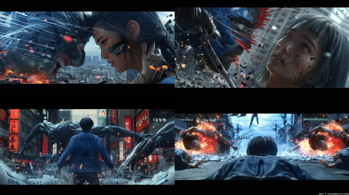 Futuristic Neo-Tokyo Aesthetic with a Cinematic Embrace of Anime Realism - Midjourney sref style