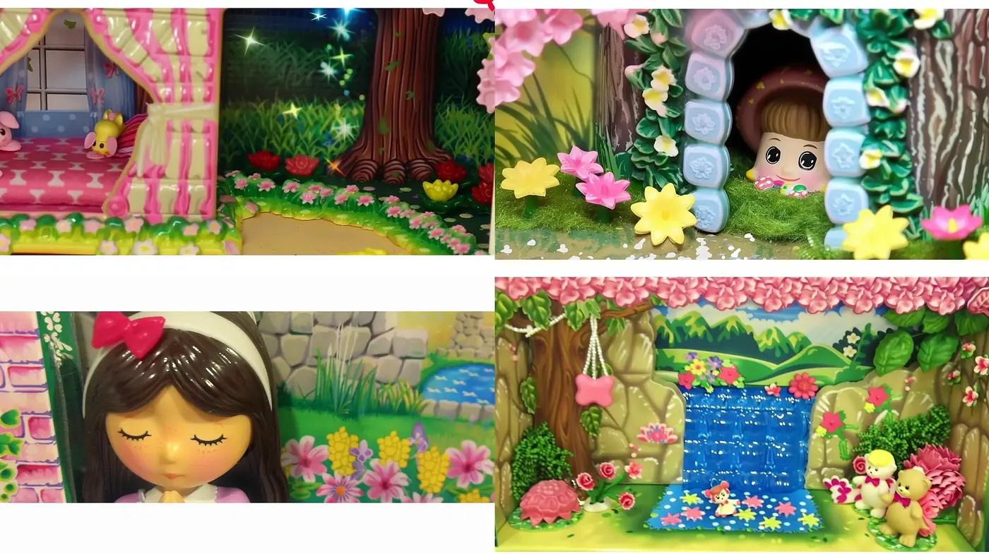 Enchanted Storybook Flourish in Vivid Pastel - Midjourney sref style