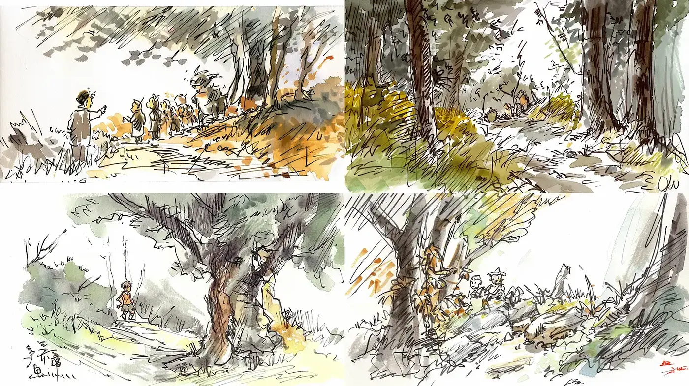 Quaint and Captivating Landscapes with a Gentle Artistic Touch - Midjourney sref style