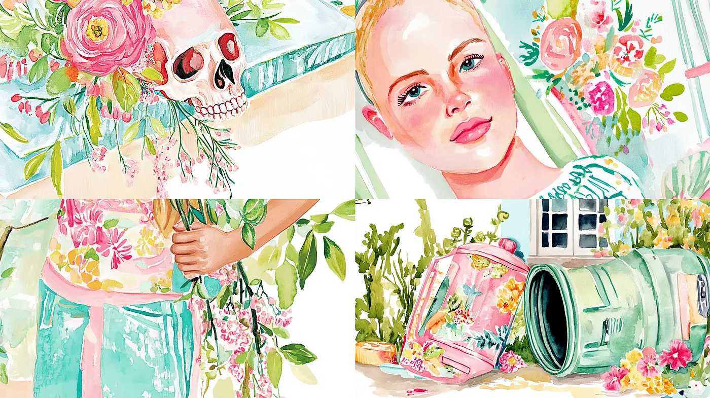 Luminous Pastel Dreamscape with Watercolor Sensibilities - Midjourney sref style