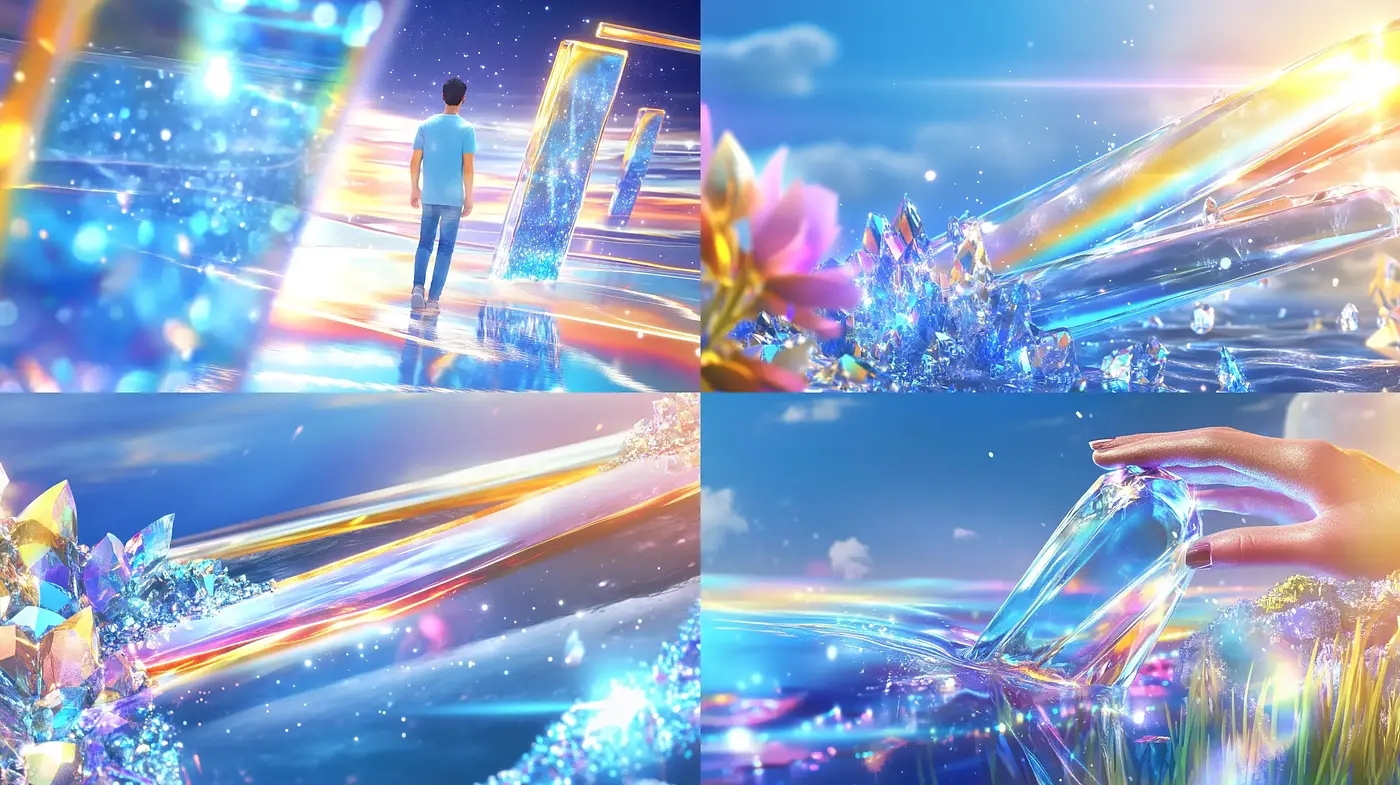 Luminous Ethereal Visions with Radiant Crystalline Textures - Midjourney sref style