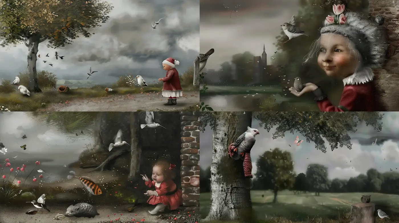 Rustic Serenity: An Enigmatic Blend of Nature and Whimsy - Midjourney sref style