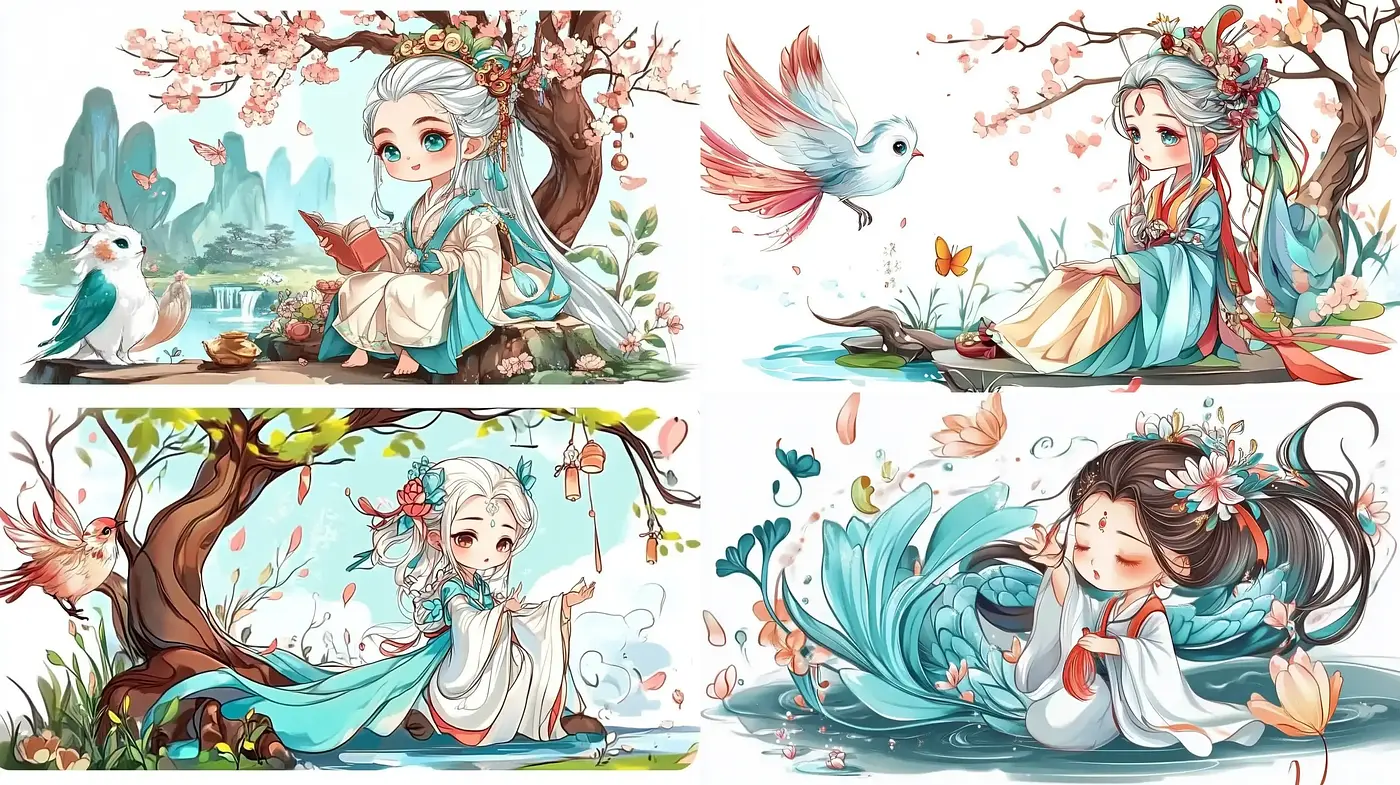 Enchanting Pastoral Whimsy: A Serene Journey Through Idyllic Anime-Inspired Landscapes - Midjourney sref style