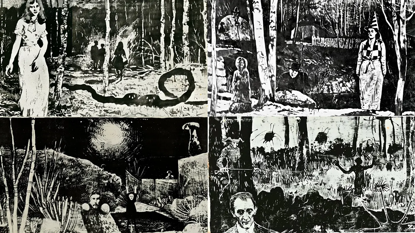 Monochromatic Memories: A Fusion of Photographic Impressions and Expressionist Textures - Midjourney sref style