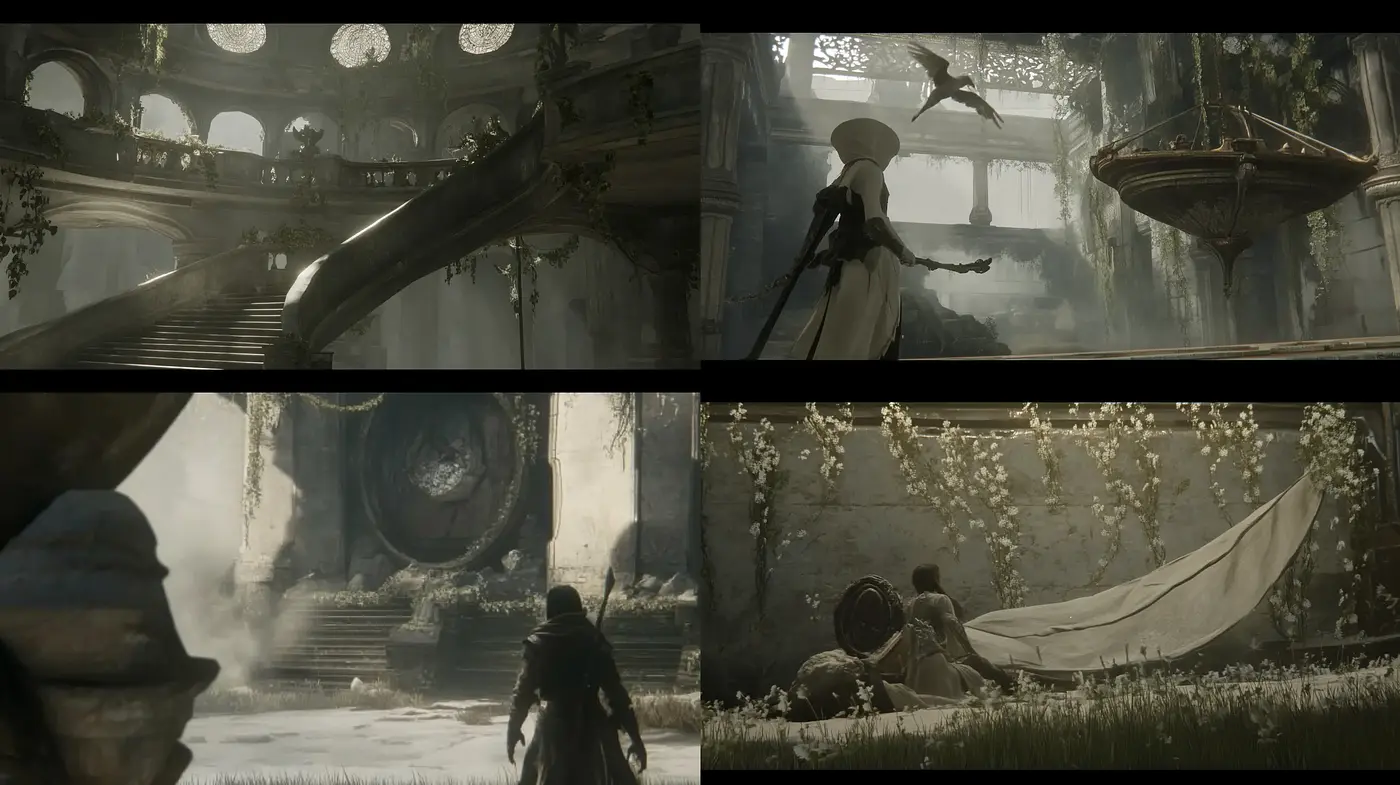 Ethereal Ruins and Relics: A Sepia-Toned Journey Through Timeless Spaces - Midjourney sref style