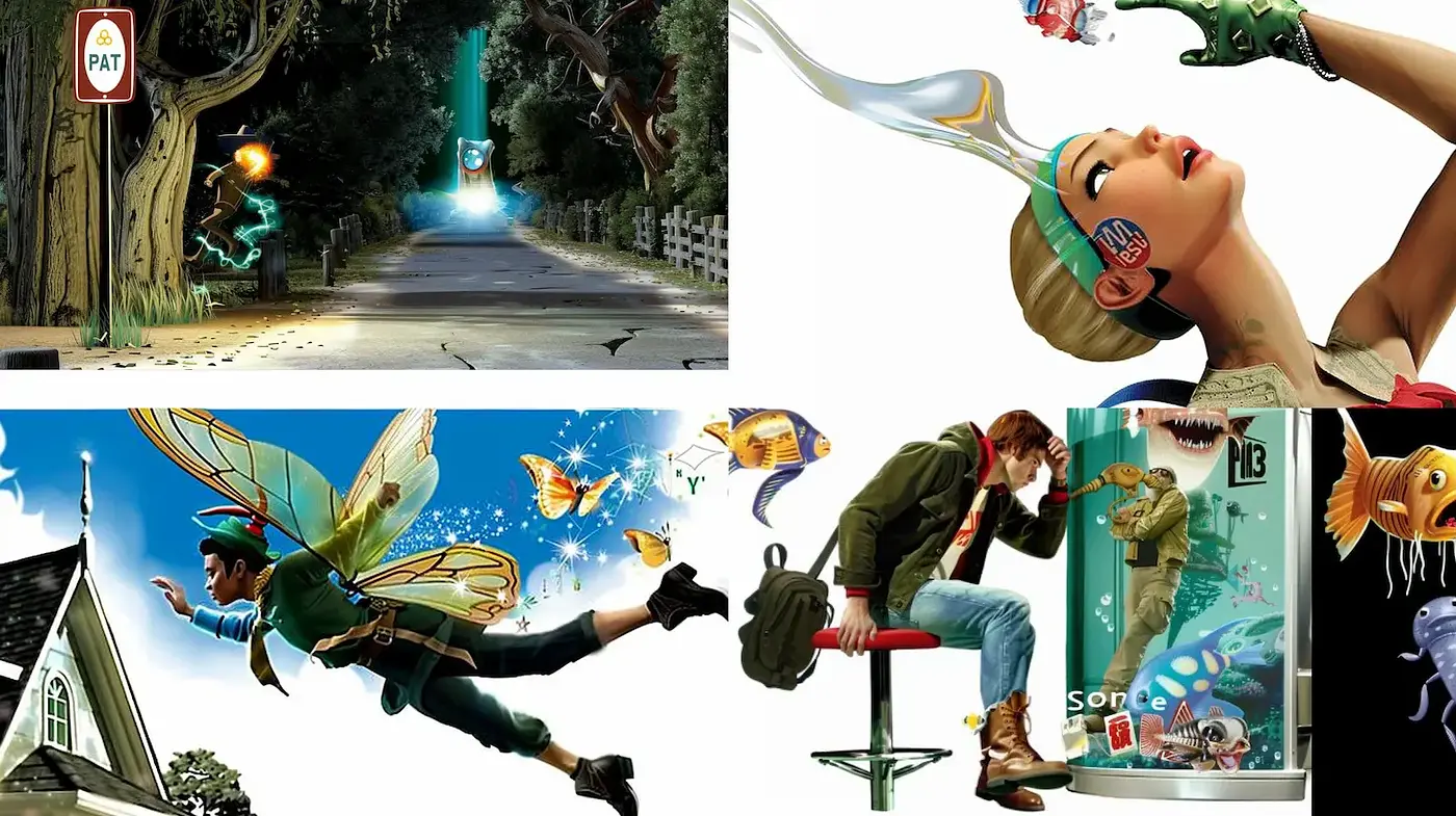Whimsical and Dynamic Illustrations with a Touch of Surrealism - Midjourney sref style