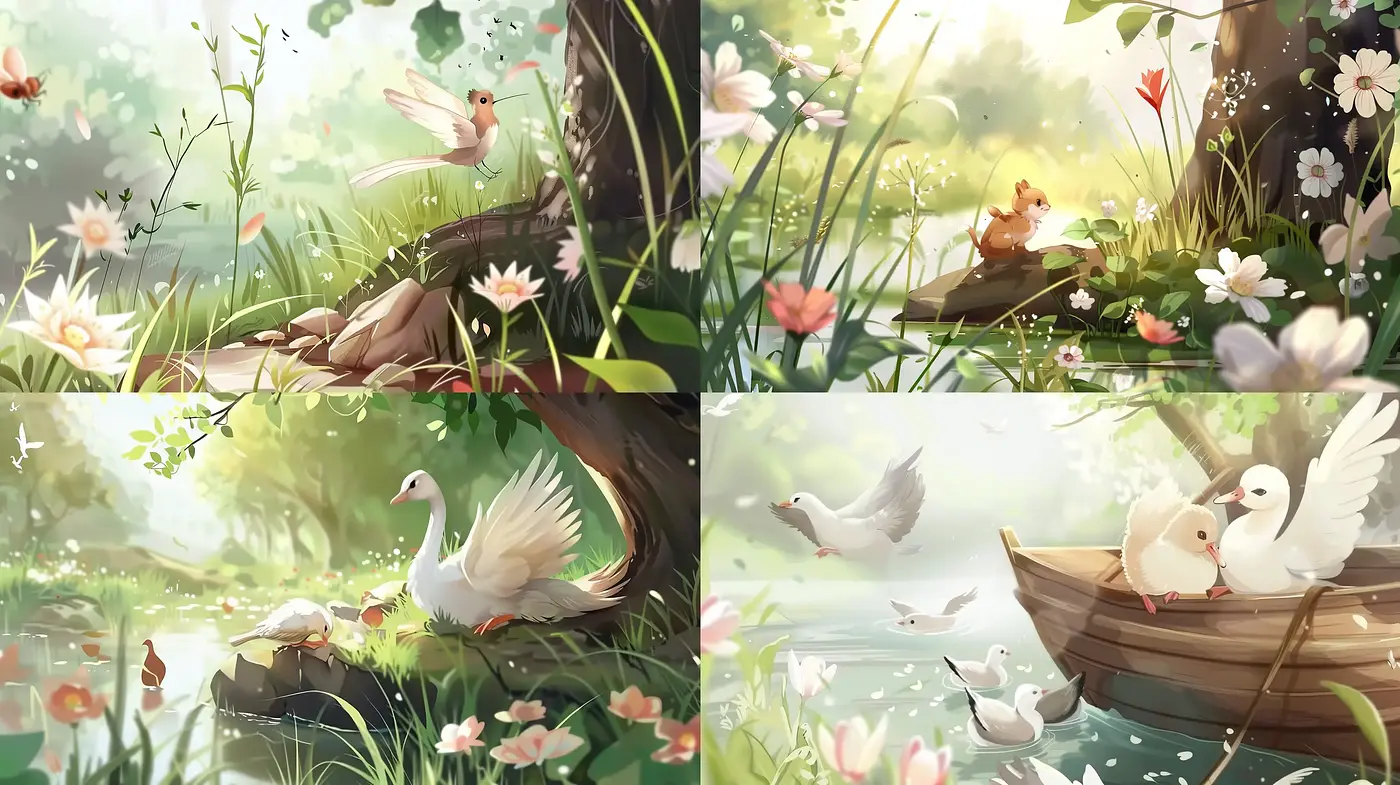 Serene Nature Vignettes with a Soft Pastel Impressionistic Influence - Midjourney sref style