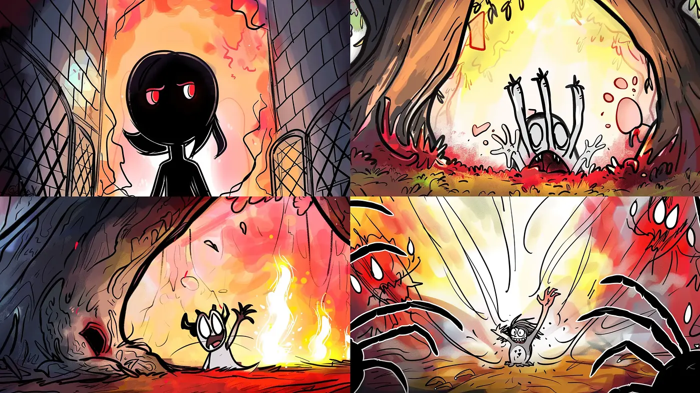 Intense and Dynamic Comicbook Inferno - Midjourney sref style