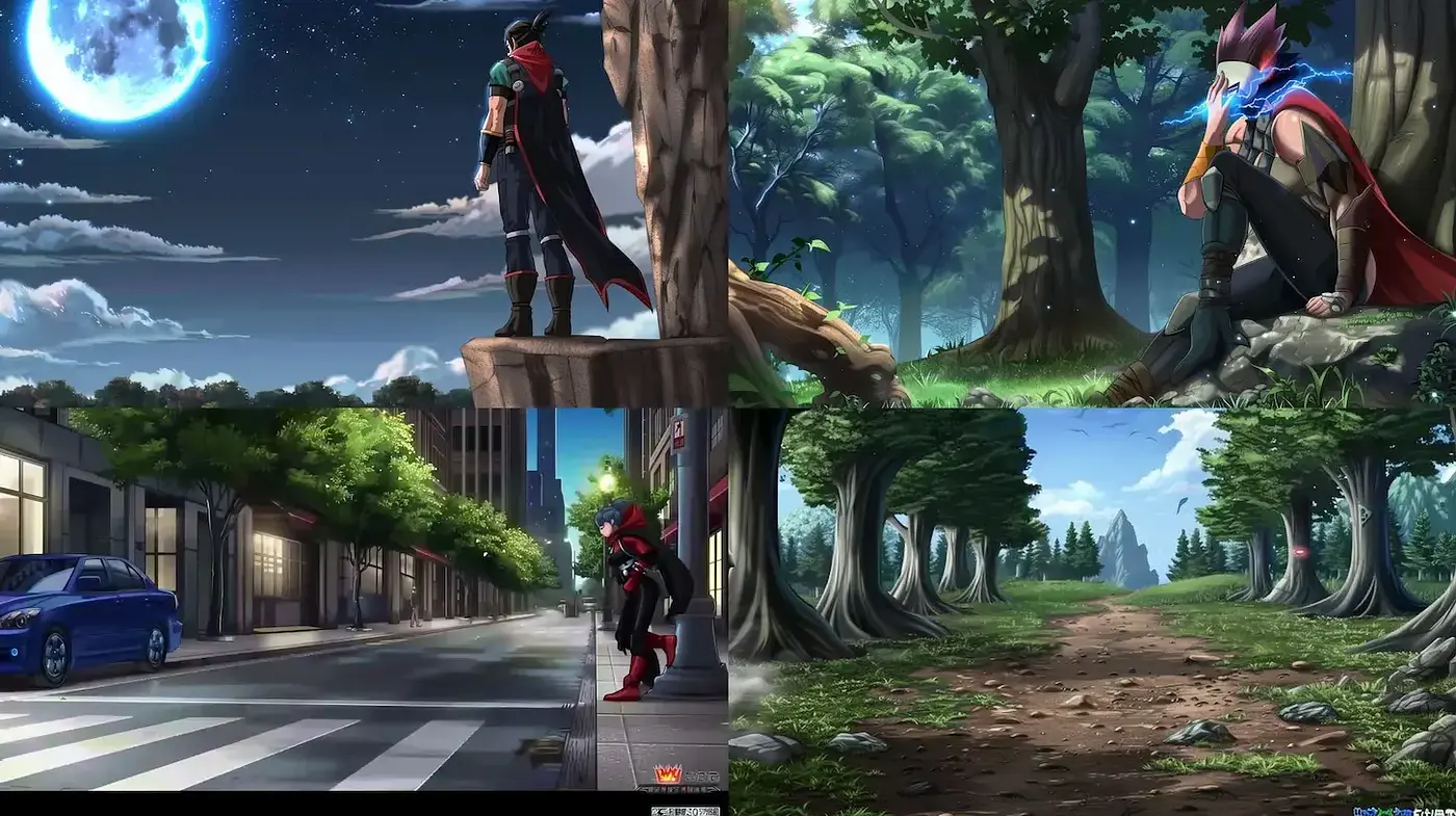 Dynamic and vibrant urban and natural scenes with a storytelling essence - Midjourney sref style