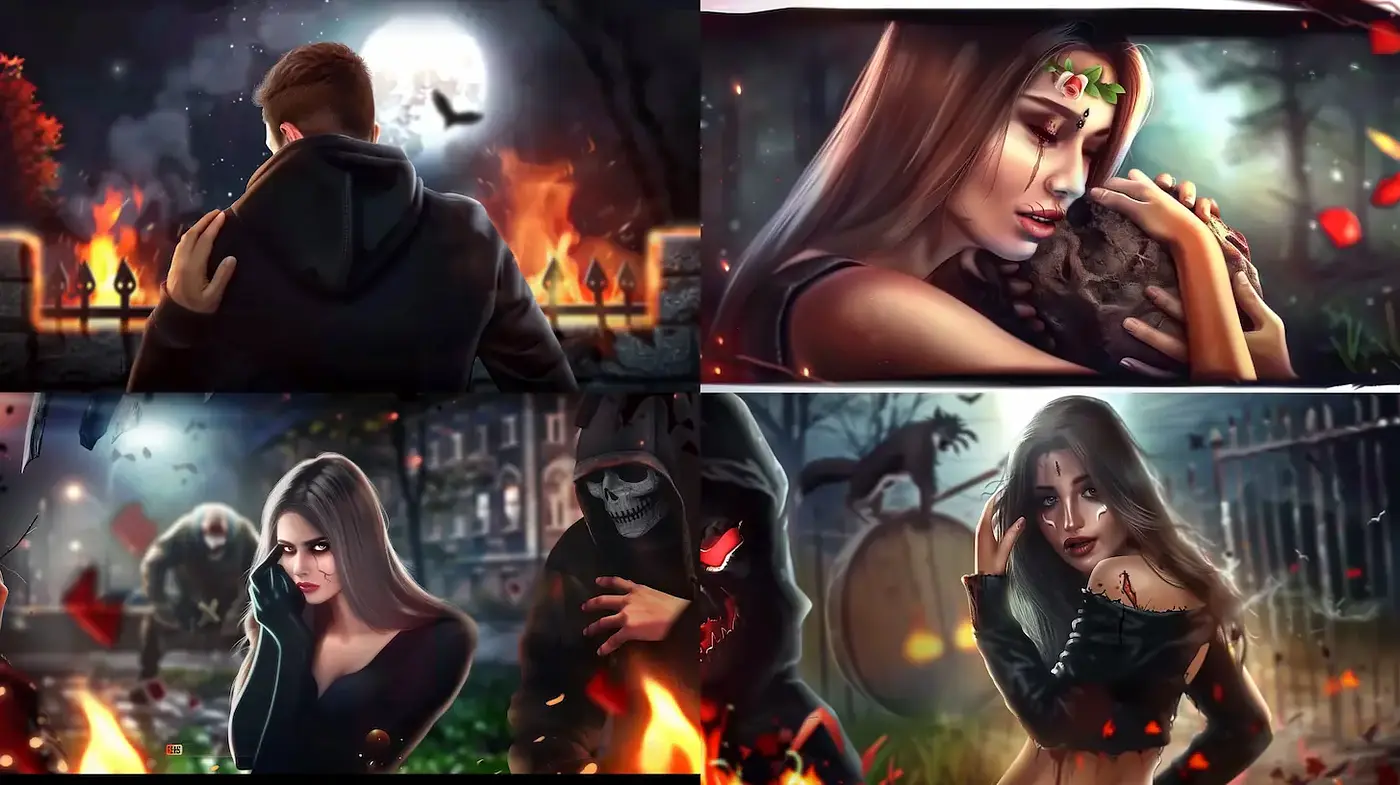 Mysterious and Intense Dark Fantasy Aesthetic - Midjourney sref style