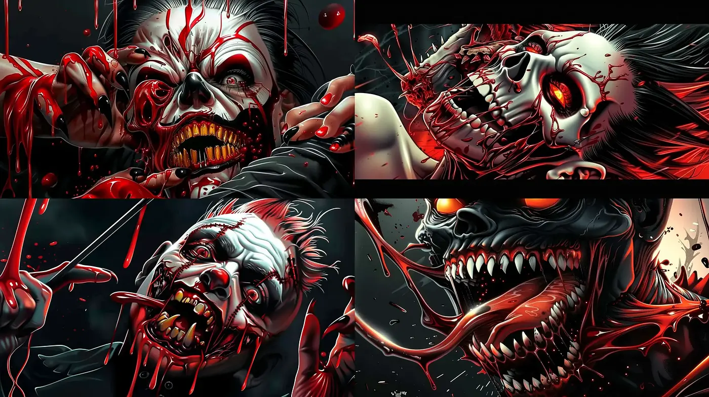 Grim Nocturne: The Hyperrealistic Horror of Dark Comic Nightmares - Midjourney sref style