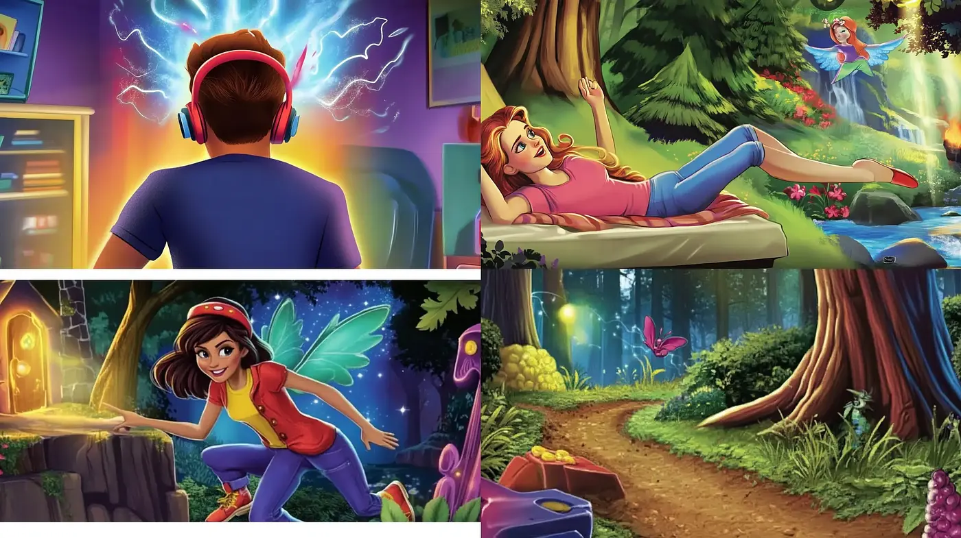 Enchanted Hues and Dreamy Vistas: A Whimsical Journey in Illustration - Midjourney sref style
