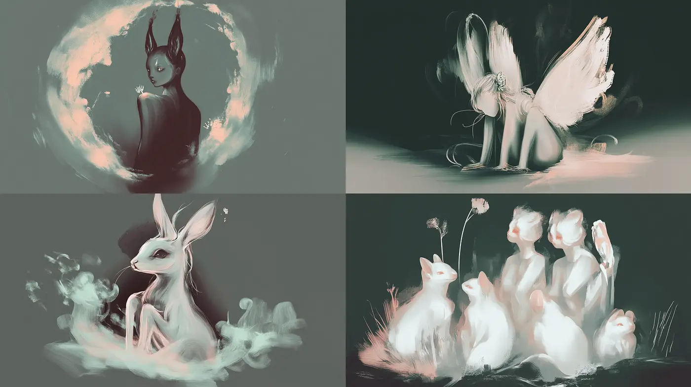 Ethereal Whispers of a Fantastical Twilight - Midjourney sref style