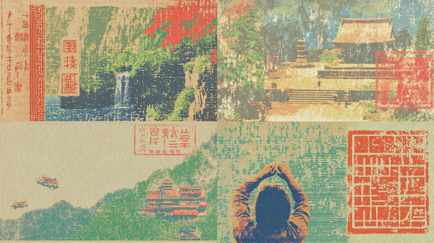 Traditional East Asian Mixed Media Artistic Expression - Midjourney sref style