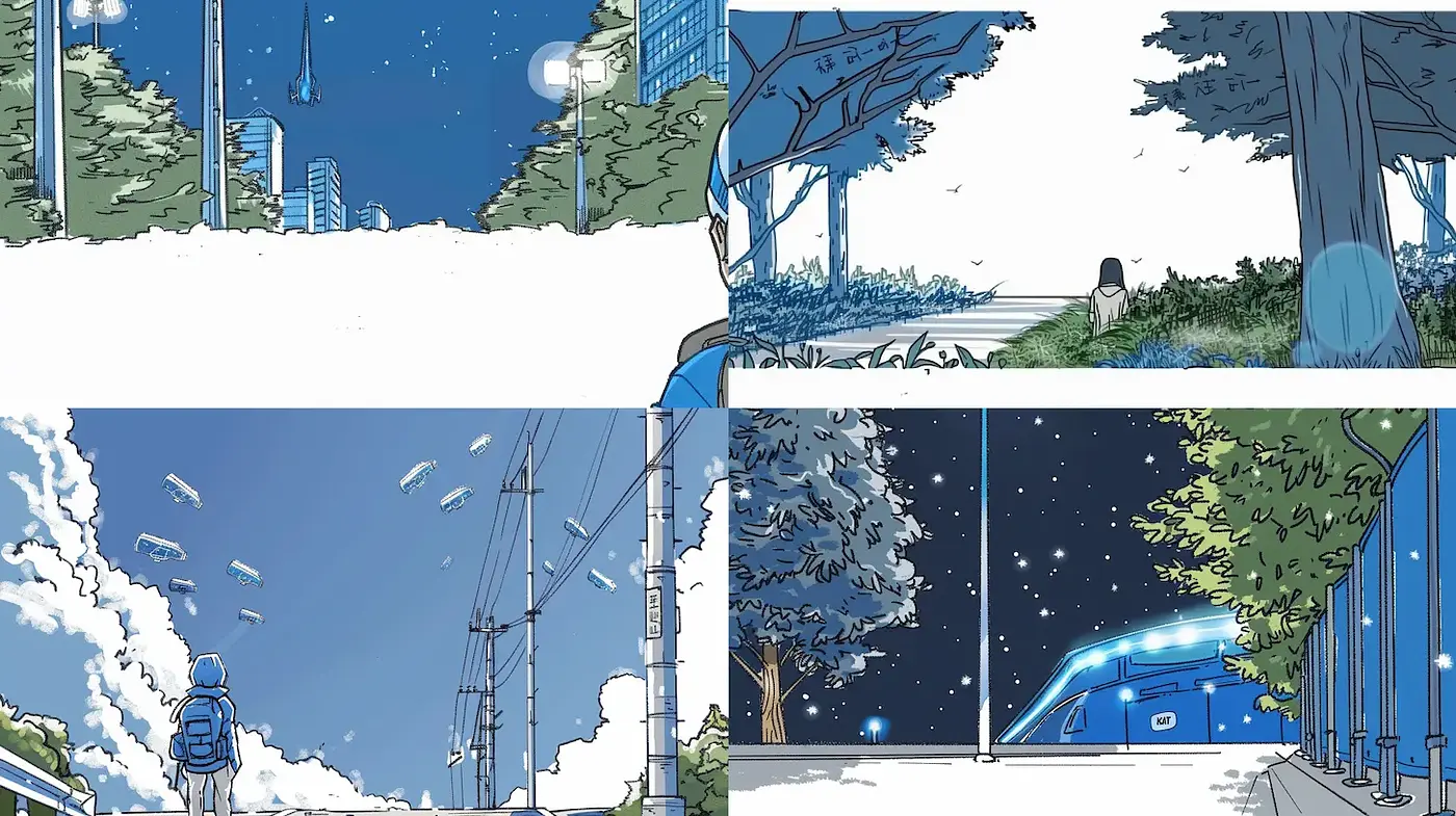 Serene Urban Fantasy with a Dreamlike Quality - Midjourney sref style