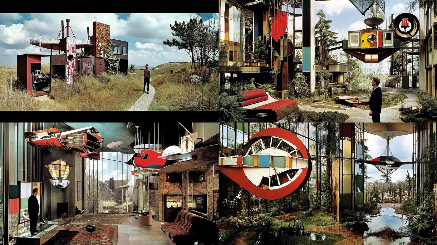 Retrofuturistic Nostalgia with Natural Overtones - Midjourney sref style