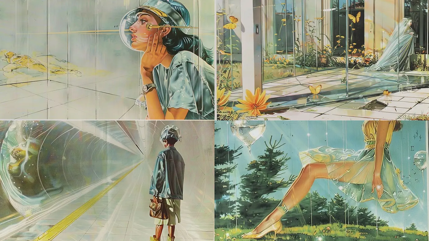 Serene Reverie: A Consistent Palette of Emotional Hues and Delicate Textures - Midjourney sref style