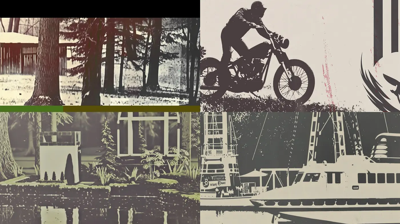 Timeless Sepia Tones and Stylized Gradients: A Homage to Retro Illustration and Graphic Design - Midjourney sref style