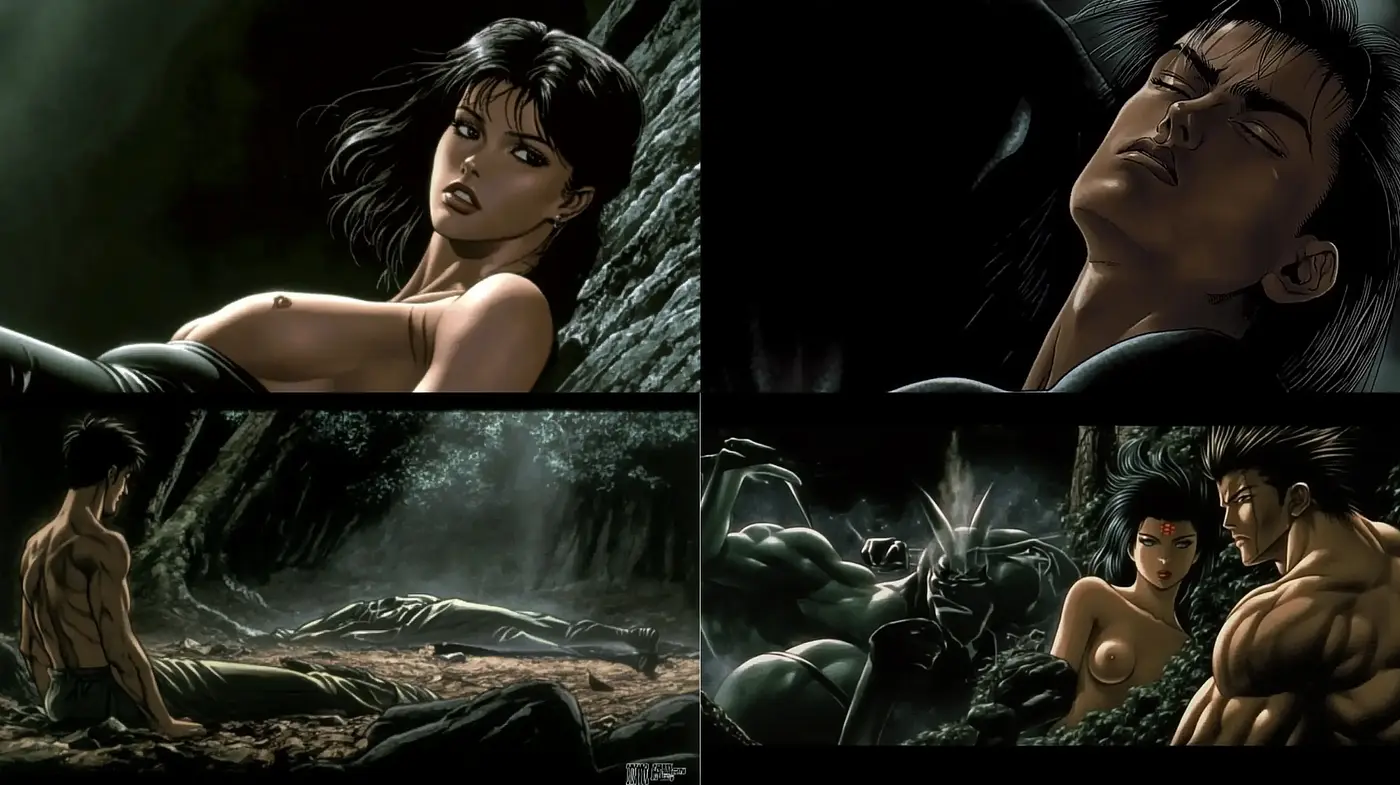 Nocturnal Elegance with a Graphic Novel Aesthetic - Midjourney sref style