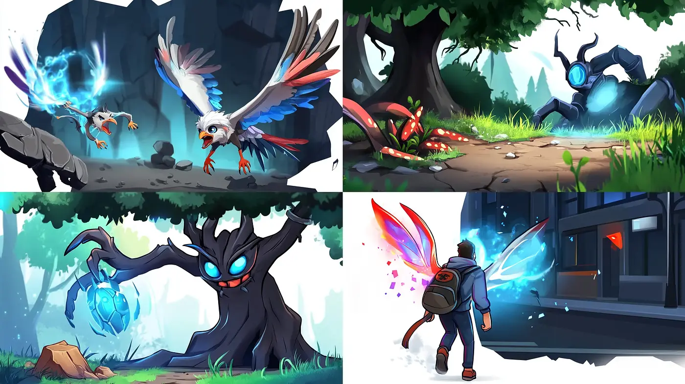 Ethereal Fantasy with Vivid Contrast and Animated Dynamism - Midjourney sref style