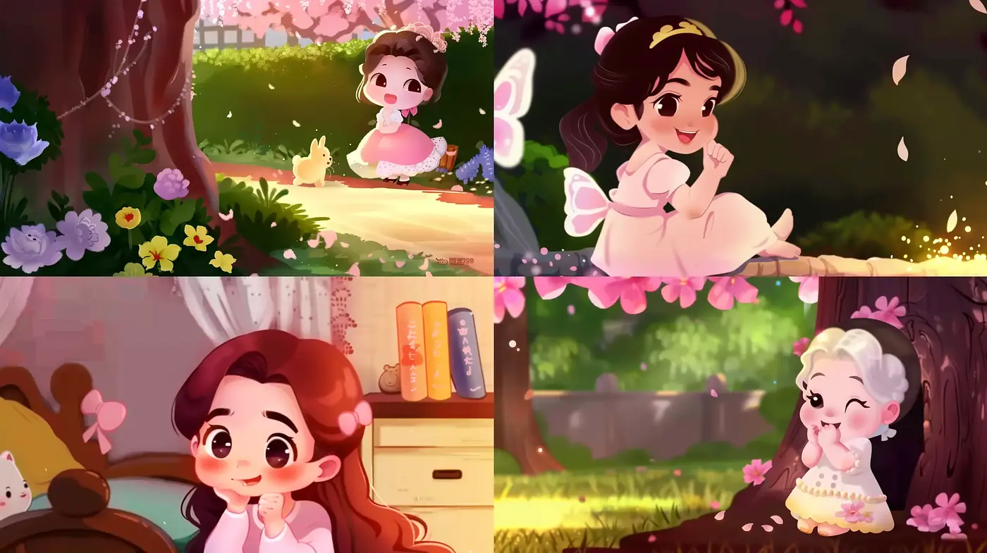 Enchanted Whimsical World in Pastel Hues: A Consistent Style Across Diverse Scenes - Midjourney sref style