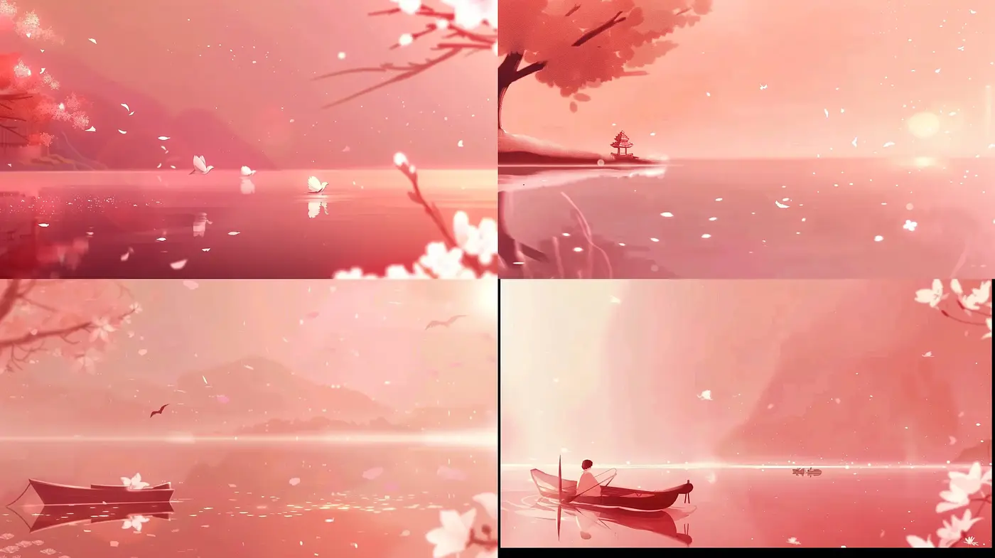 Ethereal Cherry Blossom Serenity: A Study in Monochromatic Tones and Dreamy Auras - Midjourney sref style