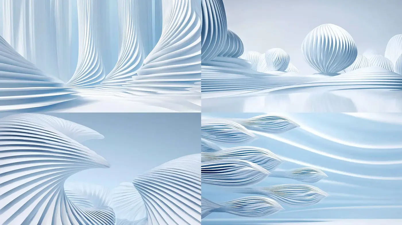 Sleek and Futuristic Design with Flowing Organic Shapes - Midjourney sref style