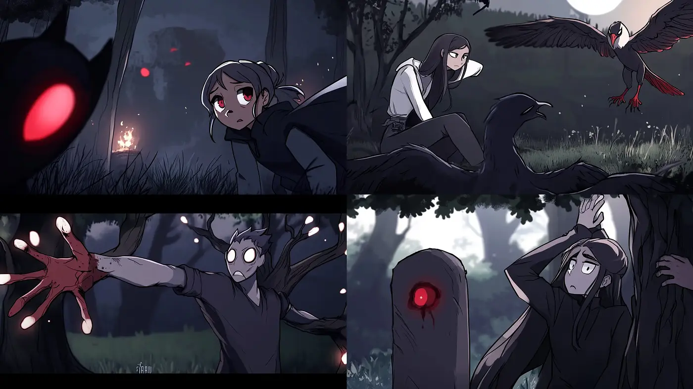 Eerie Twilight Hues: A Somber Animation-Inspired Style - Midjourney sref style