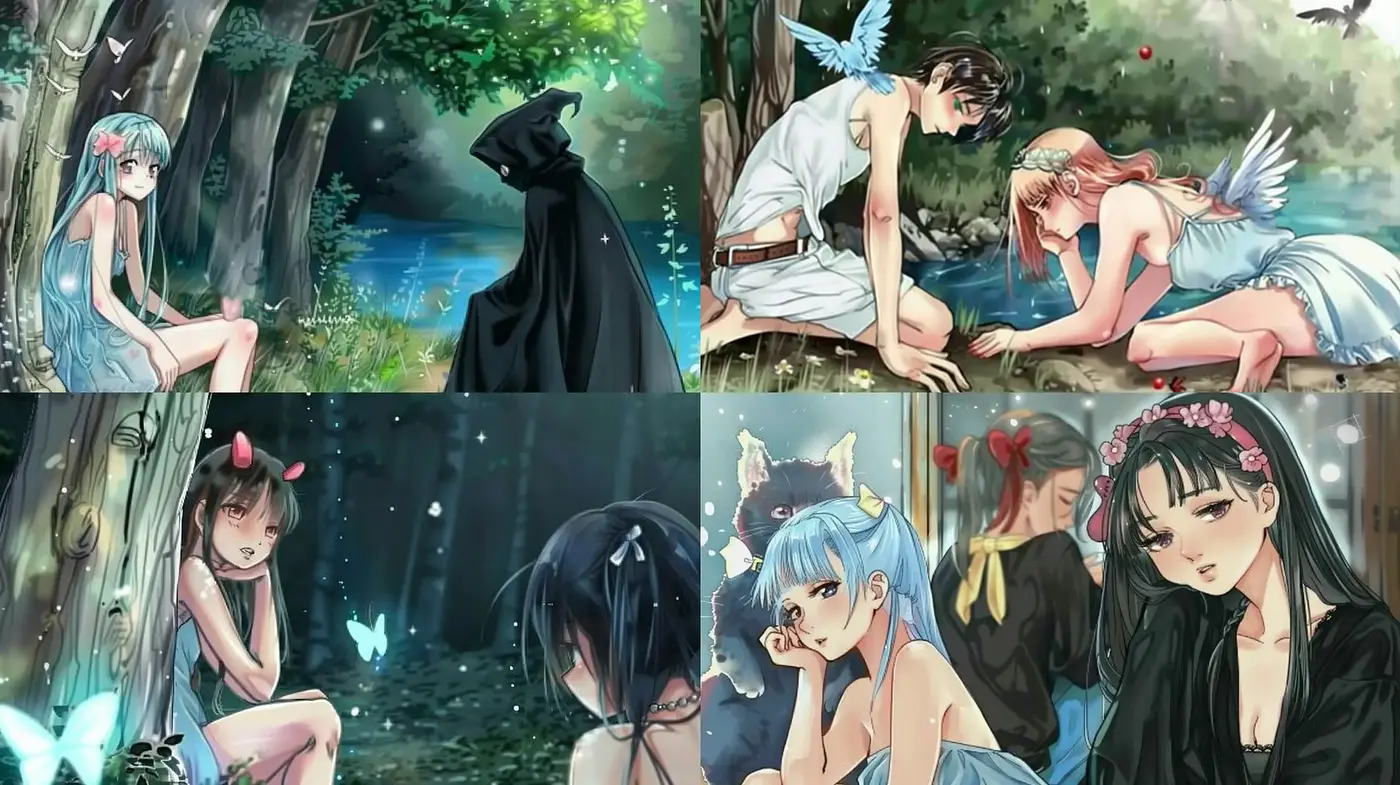 Enchanted Anime Forest Dreamscapes - Midjourney sref style