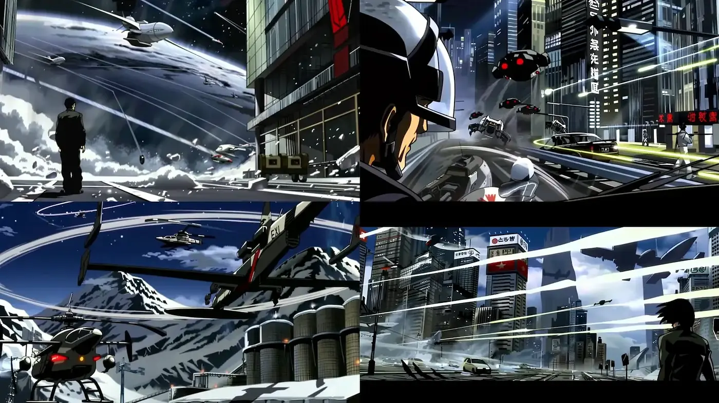 Futuristic Urban Landscapes with a Touch of Nostalgia - Midjourney sref style