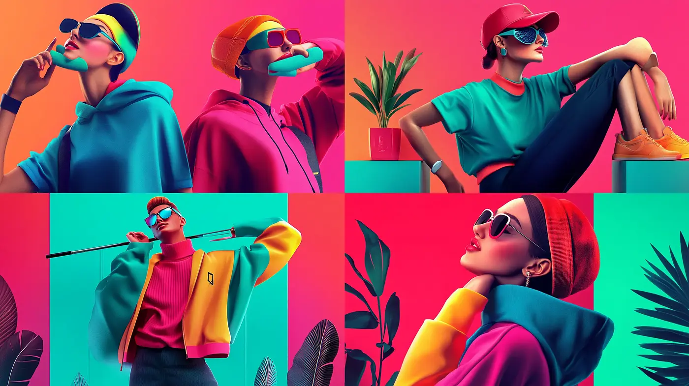 Vibrant Expressionism of Digitalized Street Fashion - Midjourney sref style