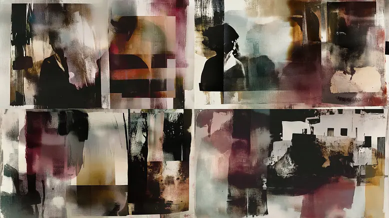 Abstract Composition with Subtle Hints of Realism and Texture