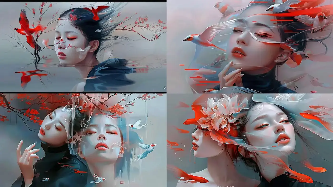 Ethereal and Dreamlike Aesthetic with Nature Elements - Midjourney sref style